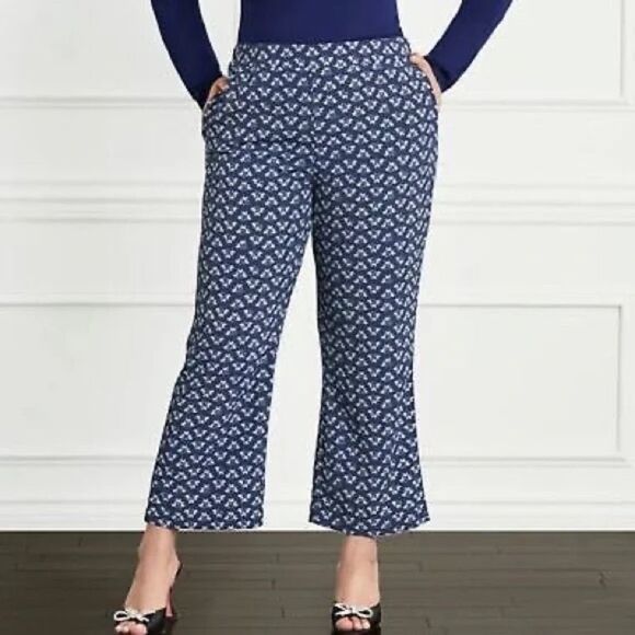NWT Hill House Posie Navy Crepe Winston Pant Womens Sz XL Host Pick - Picture 1 of 6
